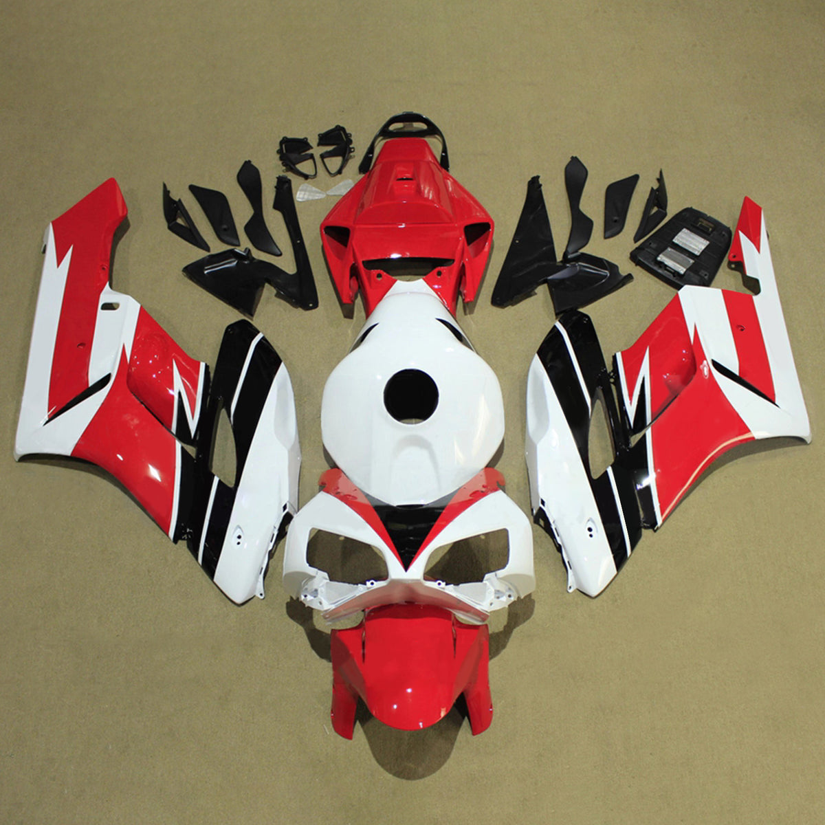 Amotopart 2004-2005 Honda CBR1000RR Red White Fairing Kit