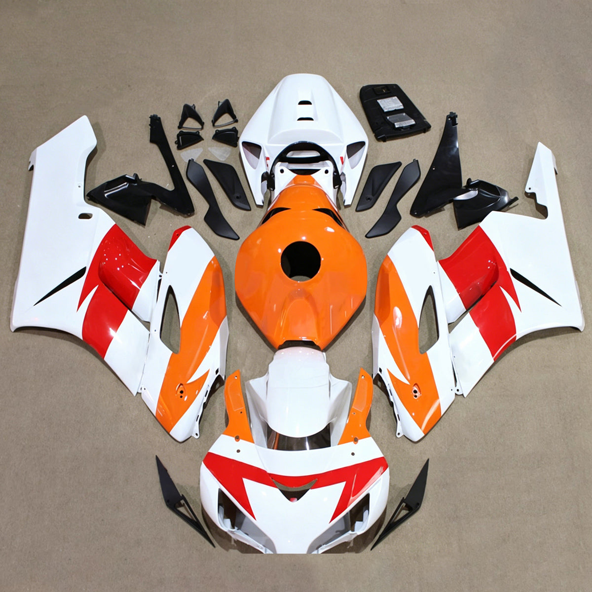 Amotopart 2004-2005 Honda CBR1000RR Orange White Fairing Kit