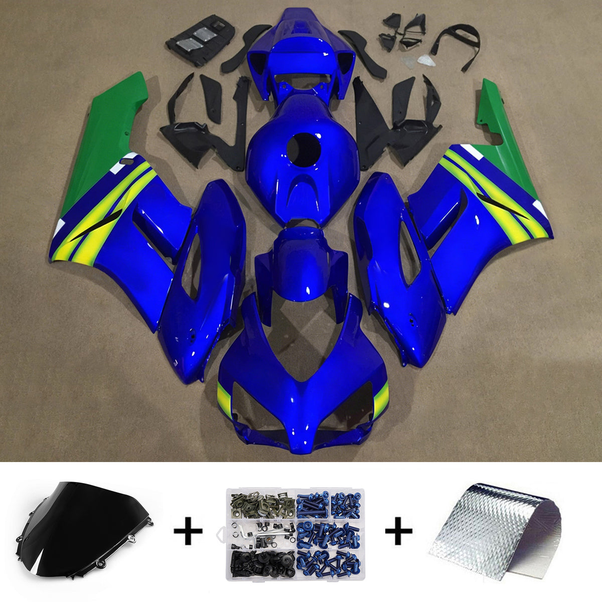 Amotopart 2004-2005 Honda CBR1000RR Blue Fairing Kit
