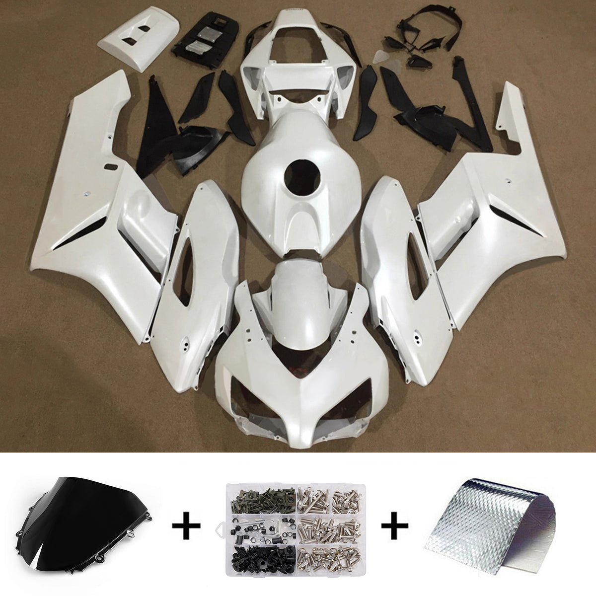 Amotopart 2004-2005 Honda CBR1000RR White Fairing Kit