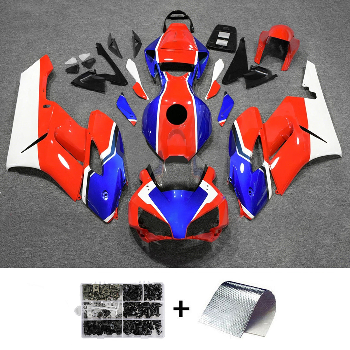 Amotopart 2004-2005 Honda CBR1000RR Red Blue Fairing Kit
