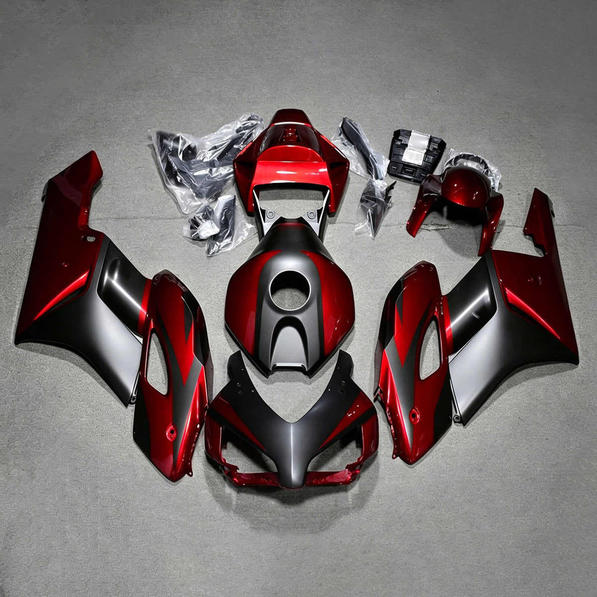 Amotopart 2004-2005 Honda CBR1000RR Red Black Fairing Kit