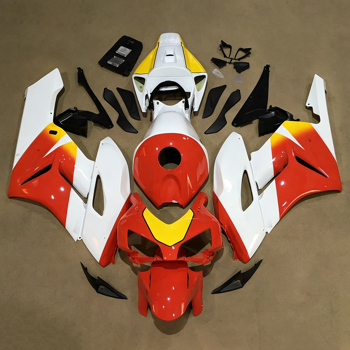 Amotopart 2004-2005 Honda CBR1000RR White Red Fairing Kit