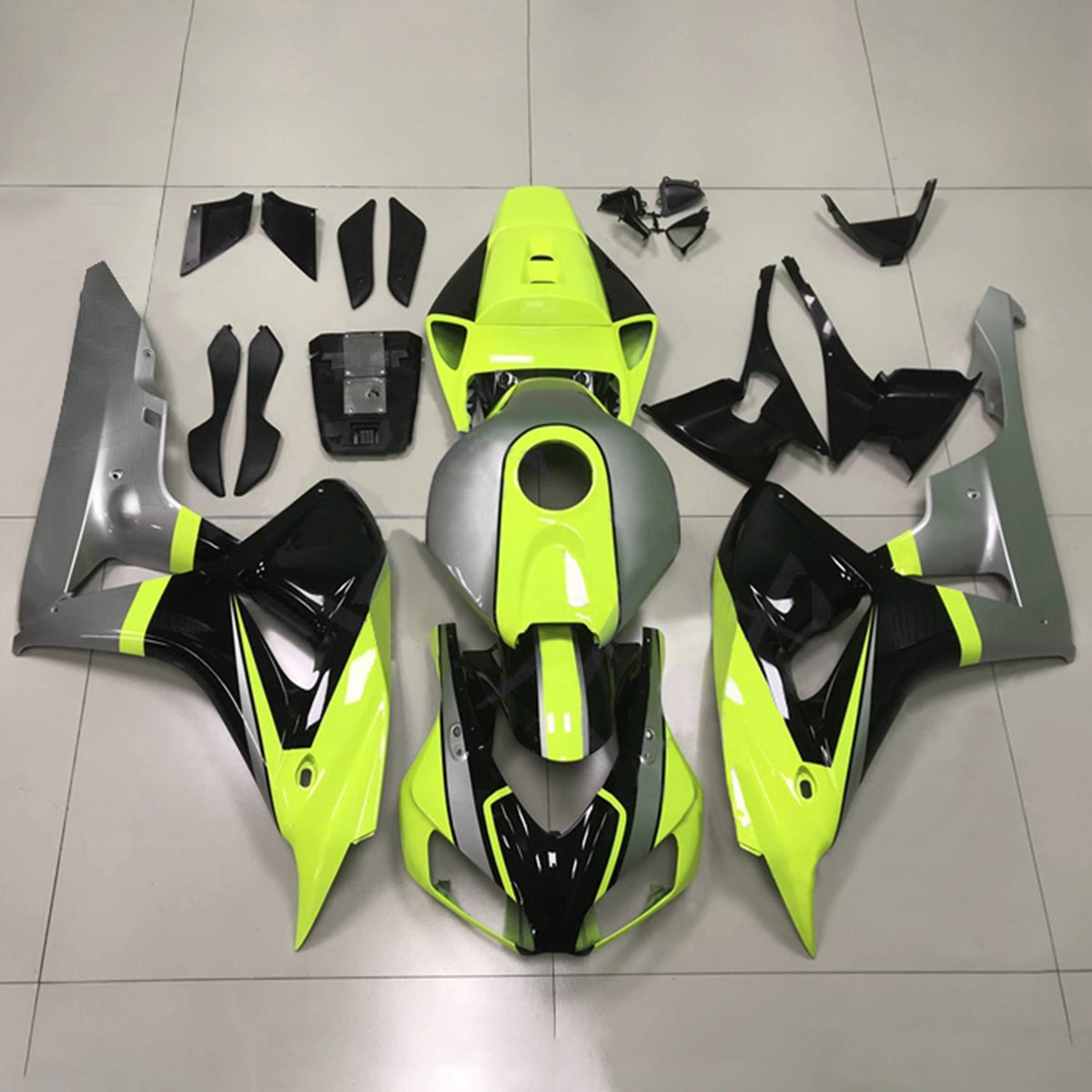Amotopart 2006-2007 Honda CBR1000RR Yellow Black Fairing Kit