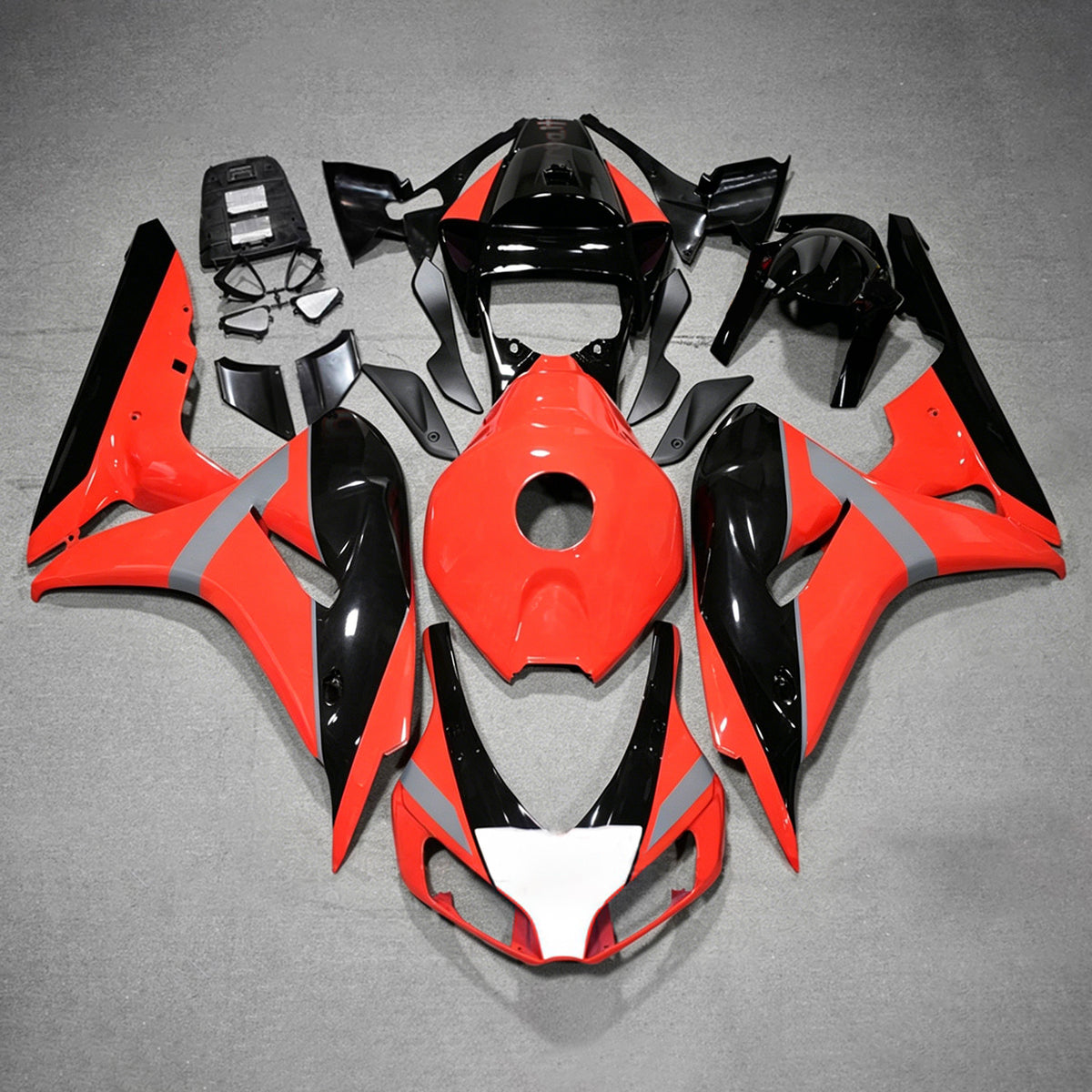 Amotopart 2006-2007 Honda CBR1000RR Kit de carénage rouge noir