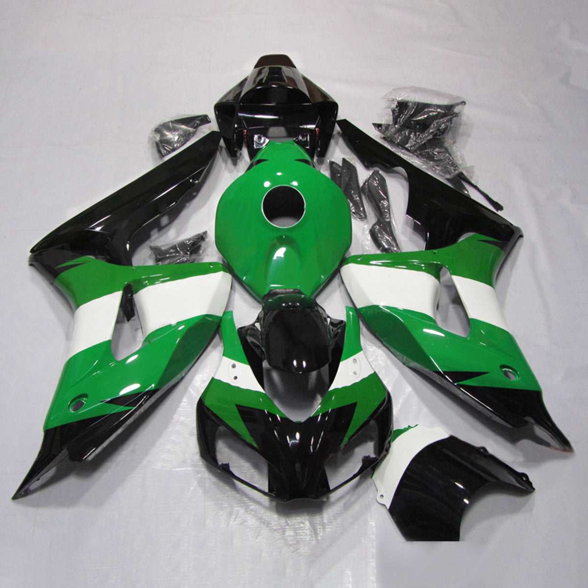 Amotopart 2006-2007 Honda CBR1000RR Green Black Fairing Kit