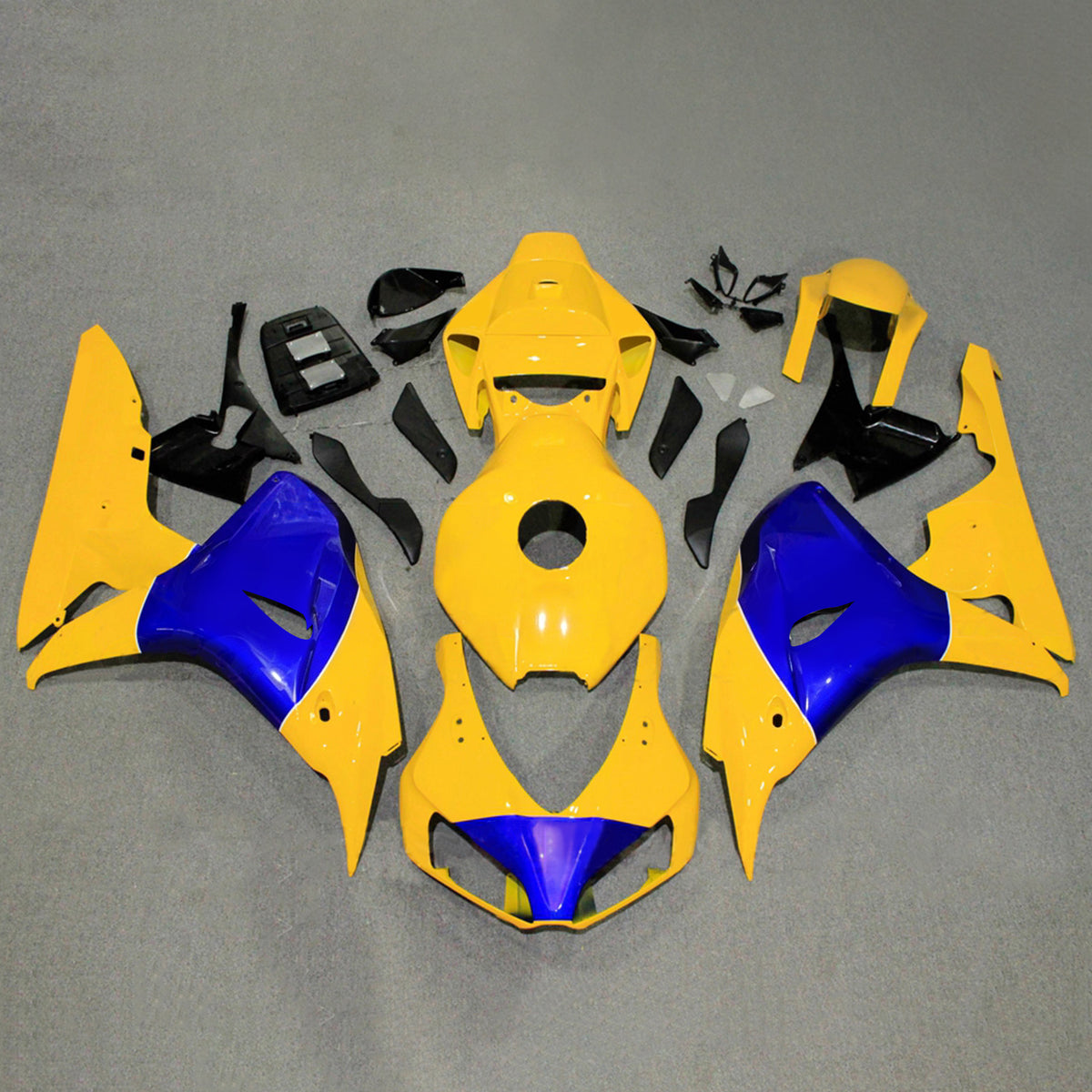 Amotopart 2006-2007 Honda CBR1000RR Yellow Blue Fairing Kit