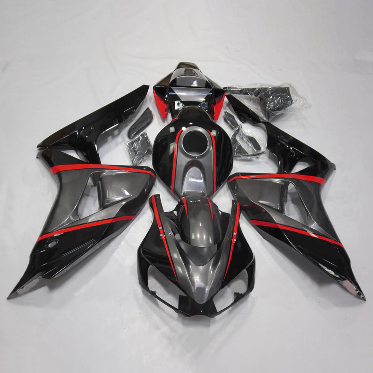 Amotopart 2006-2007 Honda CBR1000RR Black Grey Fairing Kit