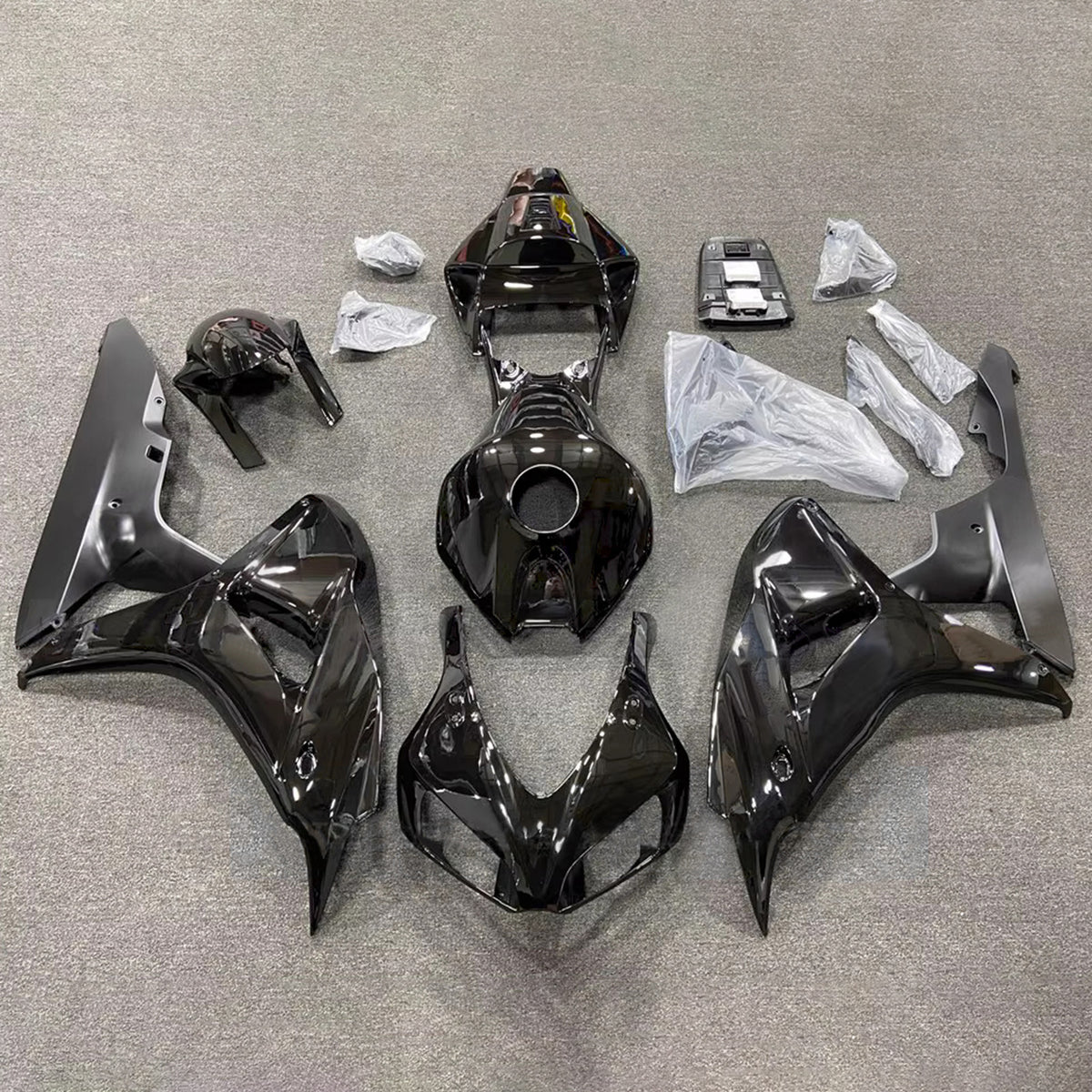 Kit de carenagem preta Amotopart 2006-2007 Honda CBR1000RR