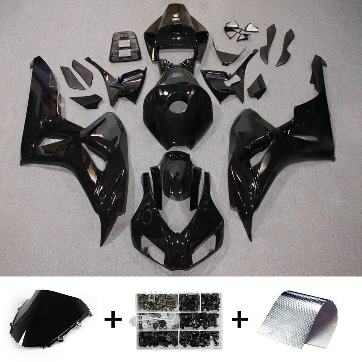 Amotopart 2006-2007 Honda CBR1000RR Black Fairing Kit