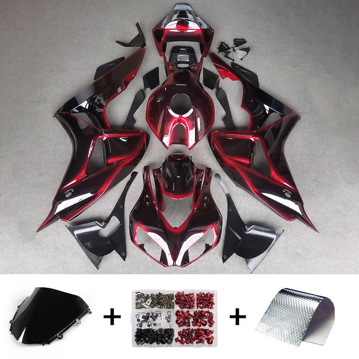 Amotopart 2006-2007 Honda CBR1000RR Red Fairing Kit