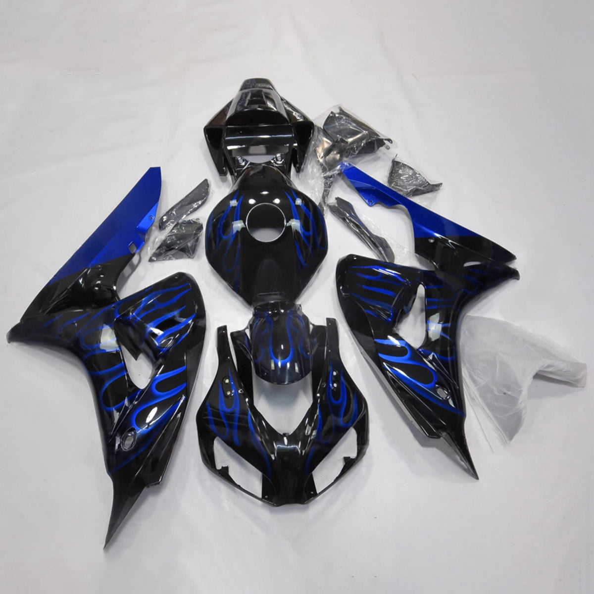 Amotopart 2006-2007 Honda CBR1000RR Black Blue Fairing Kit