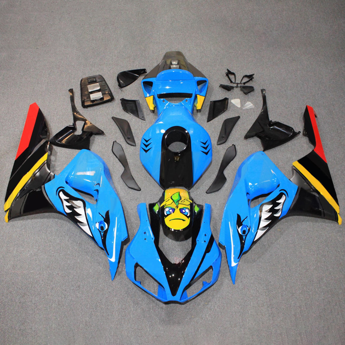 Amotopart 2006–2007 Honda CBR1000RR Blau Schwarz Verkleidungsset