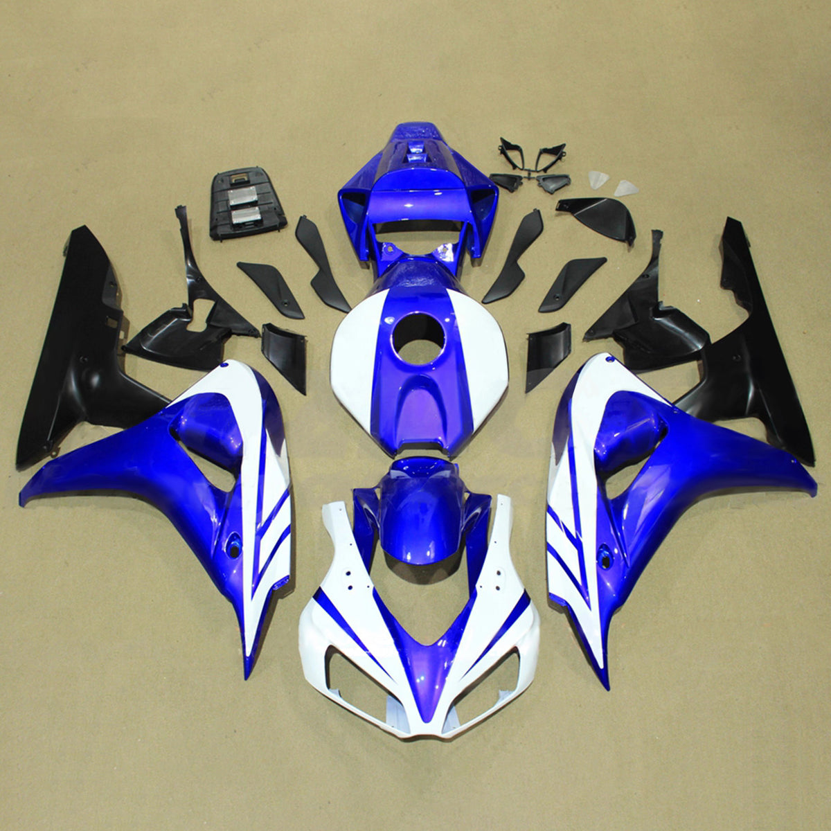 Amotopart 2006–2007 Honda CBR1000RR Blau-weißes Verkleidungsset