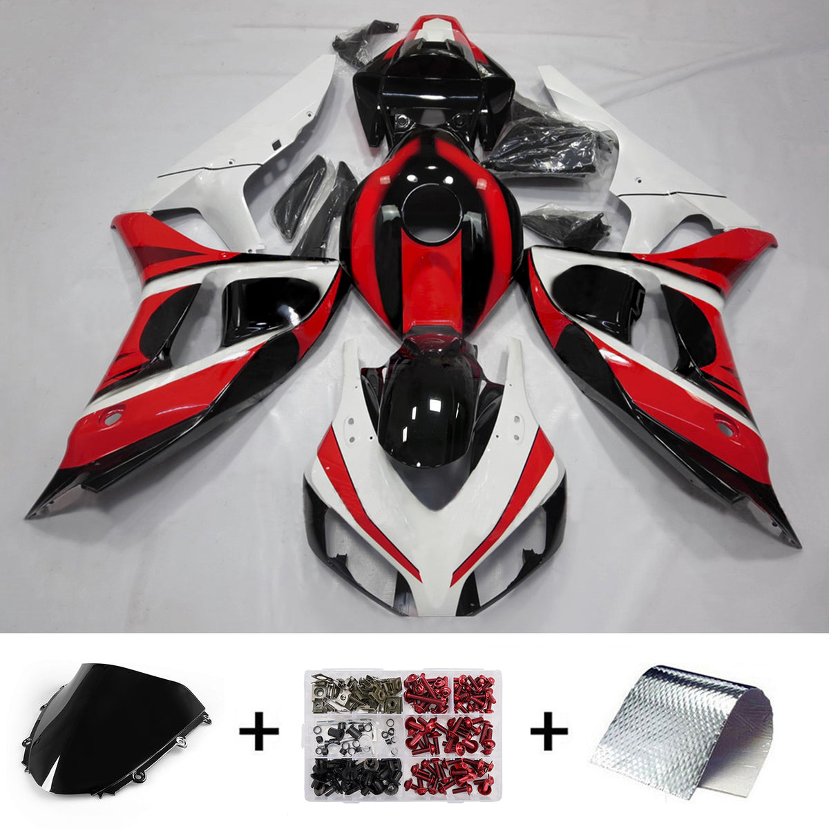 Amotopart 2006-2007 Honda CBR1000RR Red Fairing Kit