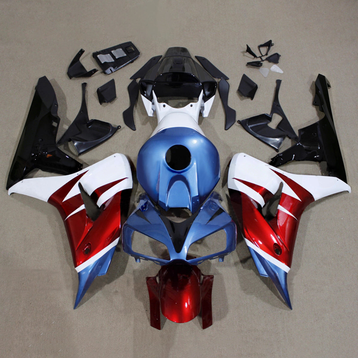 Amotopart 2006-2007 Honda CBR1000RR White Red Blue Fairing Kit