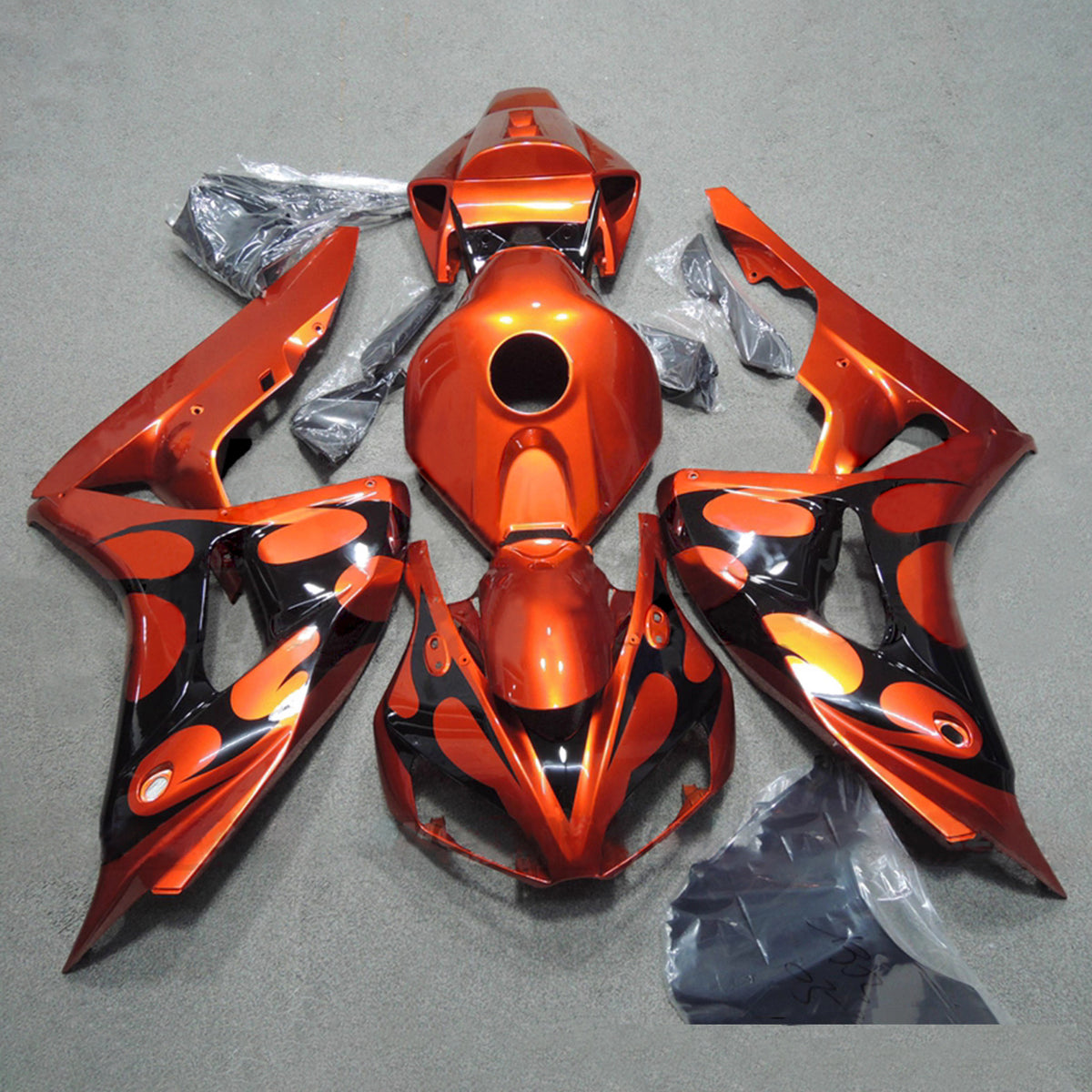Kit carena arancione Amotopart 2006-2007 Honda CBR1000RR