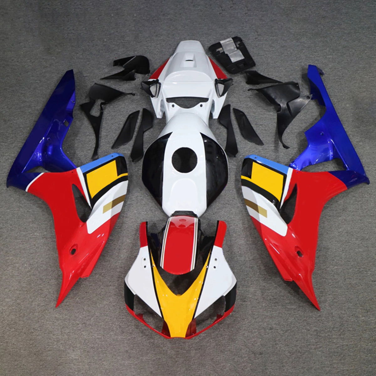 Amotopart 2006-2007 Honda CBR1000RR White Red Blue Fairing Kit