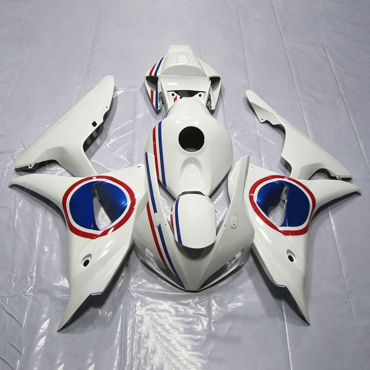 Amotopart 2006-2007 Honda CBR1000RR Kit de carenado blanco