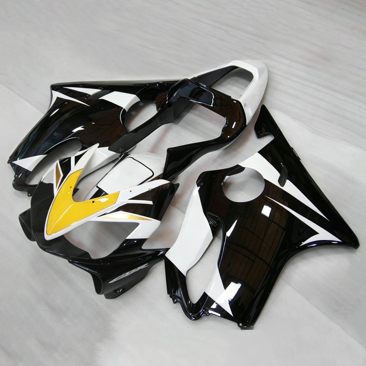 Amotopart 2001-2003 Honda CBR600 F4i zwart witte kuipset
