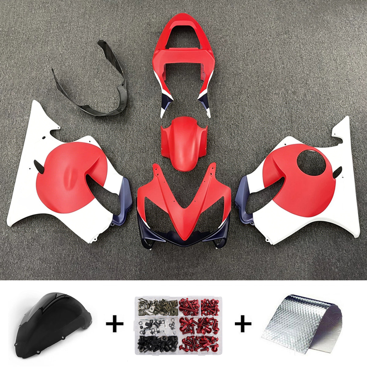 Amotopart 2001-2003 Honda CBR600 F4i Red White Sada kapotáže