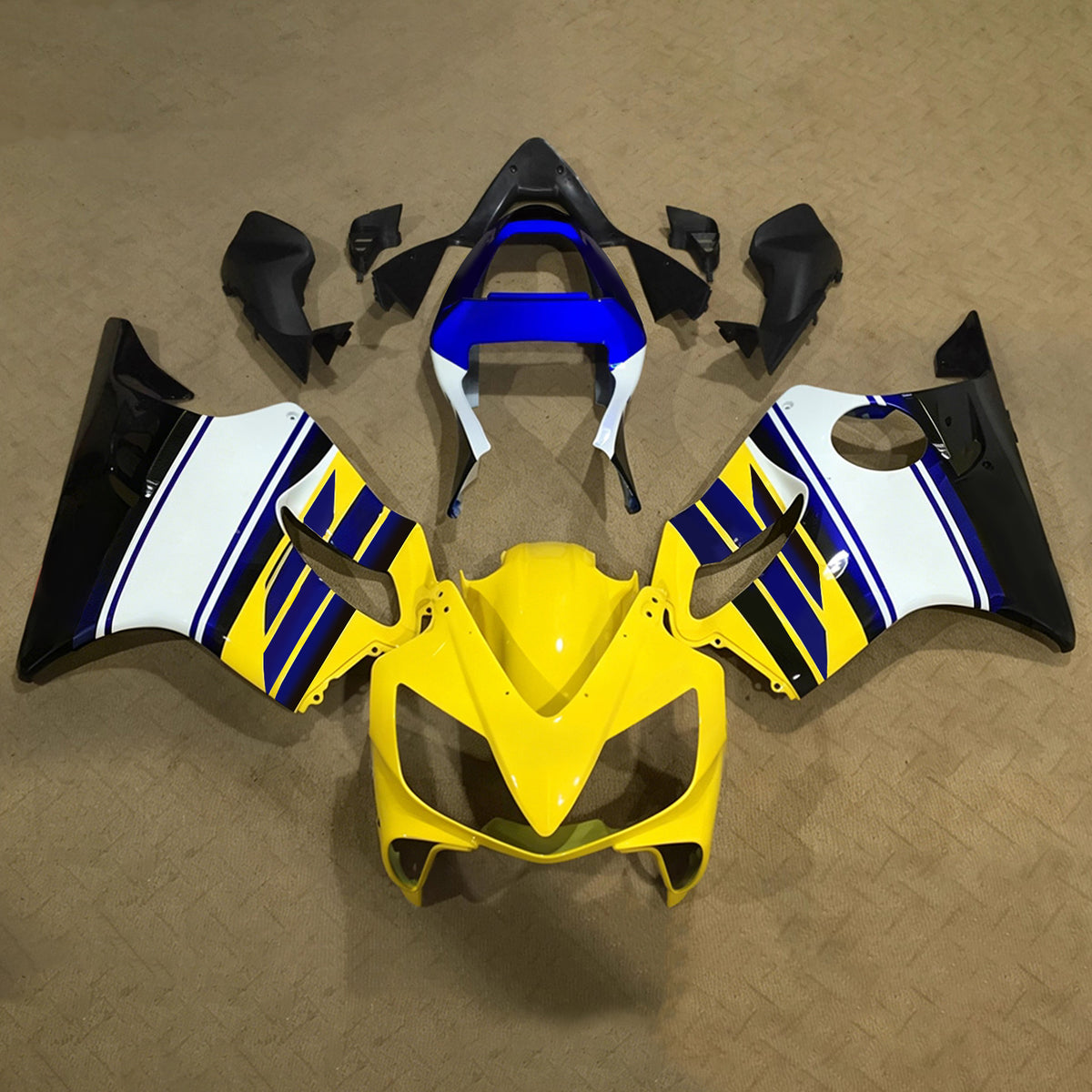 Amotopart 2001-2003 Honda CBR600 F4i Yellow Fairing Kit