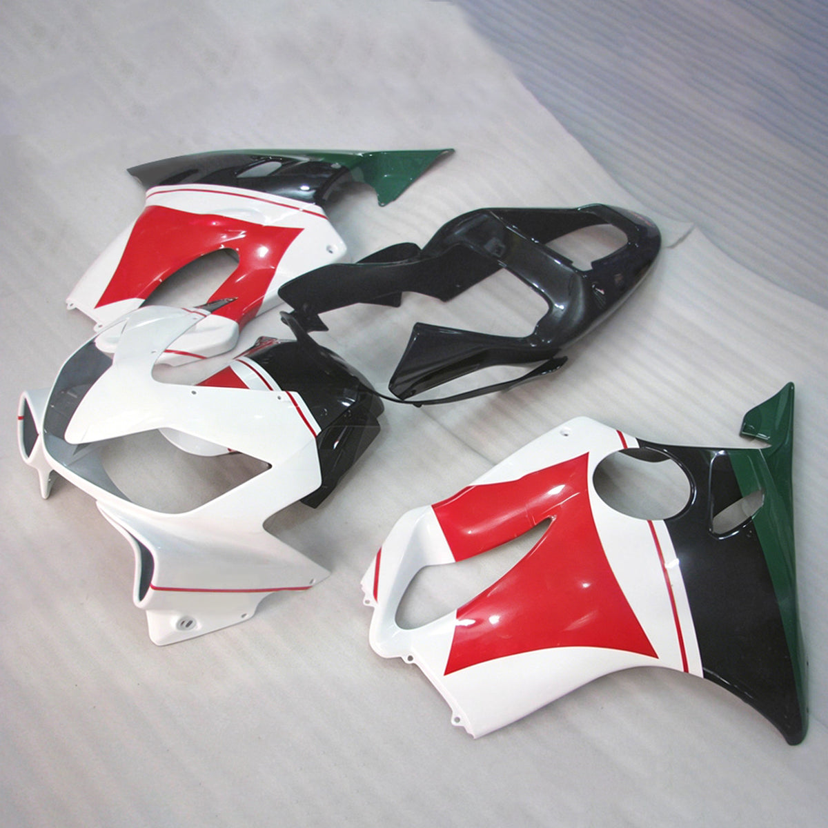 Amotopart 2001-2003 Honda CBR600 F4i White Red Black Fairing Kit