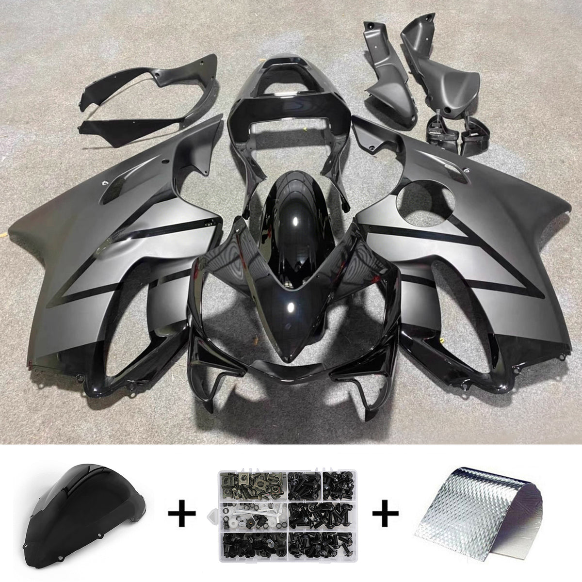 Amotopart 2001-2003 Honda CBR600 F4i Silver Fairing Kit