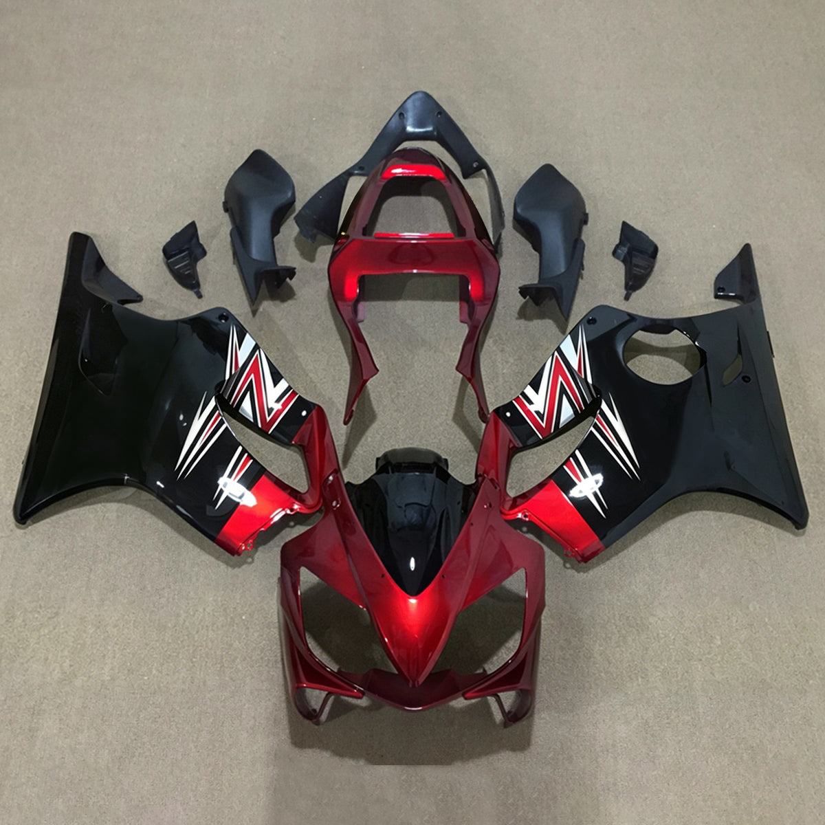 Amotopart 2001-2003 ホンダ CBR600 F4i レッドブラックフェアリングキット