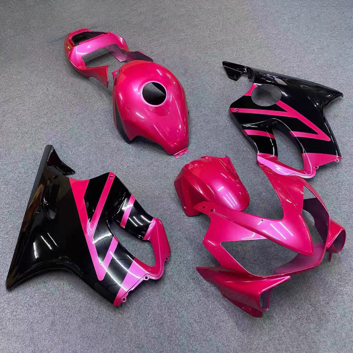 Amotopart 2001-2003 Honda CBR600 F4i Pink Black Fairing Kit