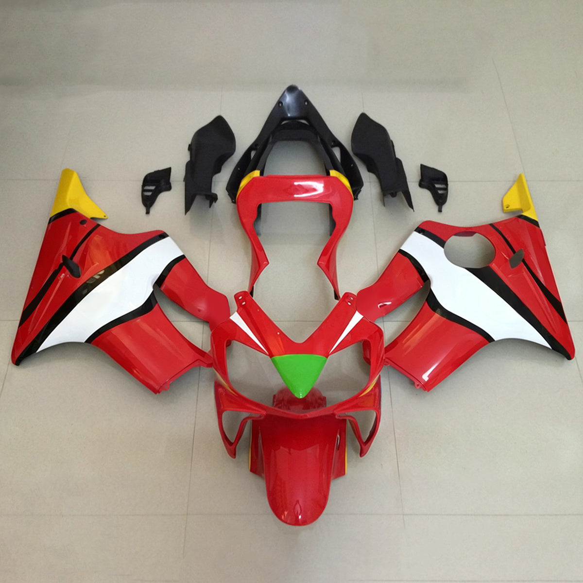 Amotopart 2001-2003 Honda CBR600 F4i Kit de carenado rojo blanco
