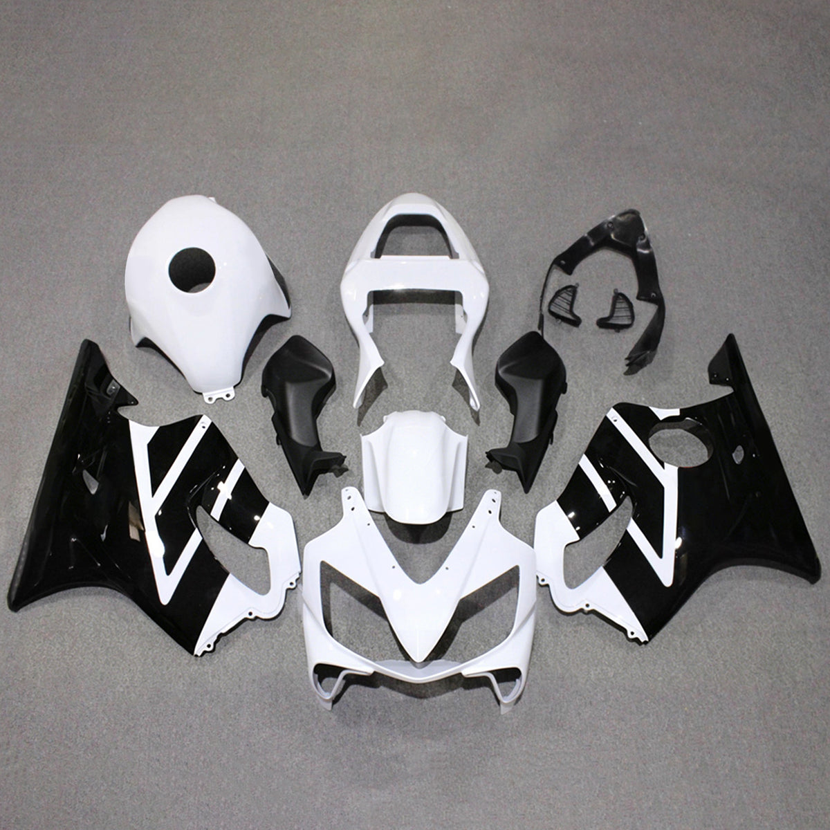 Amotopart 2001–2003 Honda CBR600 F4i Weiß Schwarz Verkleidungsset