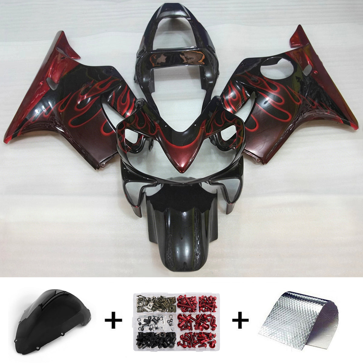 Amotopart 2001-2003 Honda CBR600 F4i Red Fairing Kit