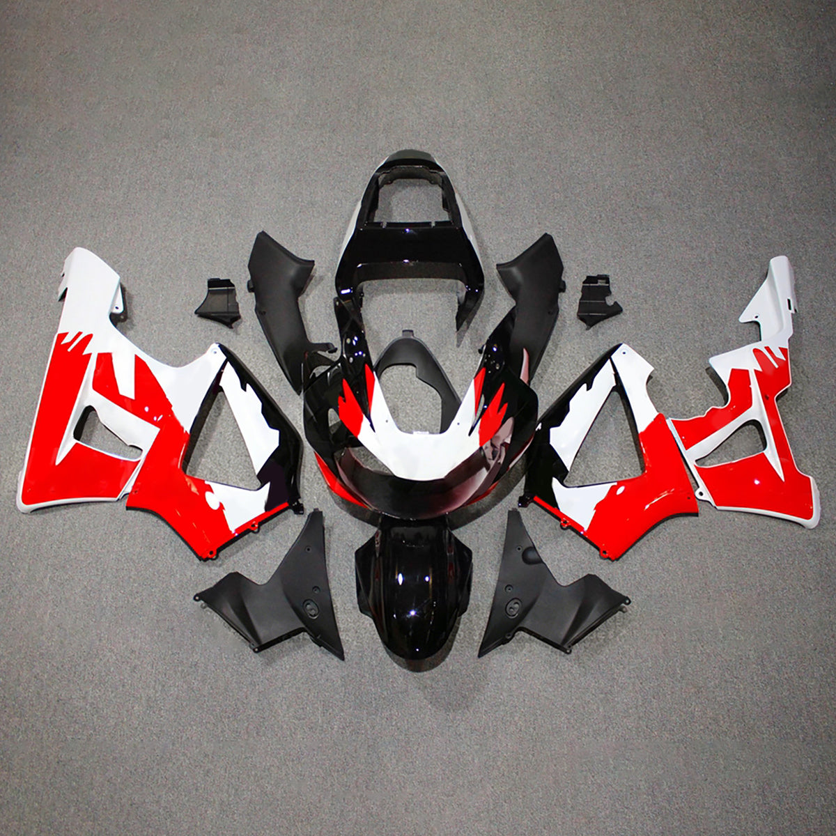 Kit de carenagem Amotopart 2000-2001 Honda CBR929RR preto vermelho branco