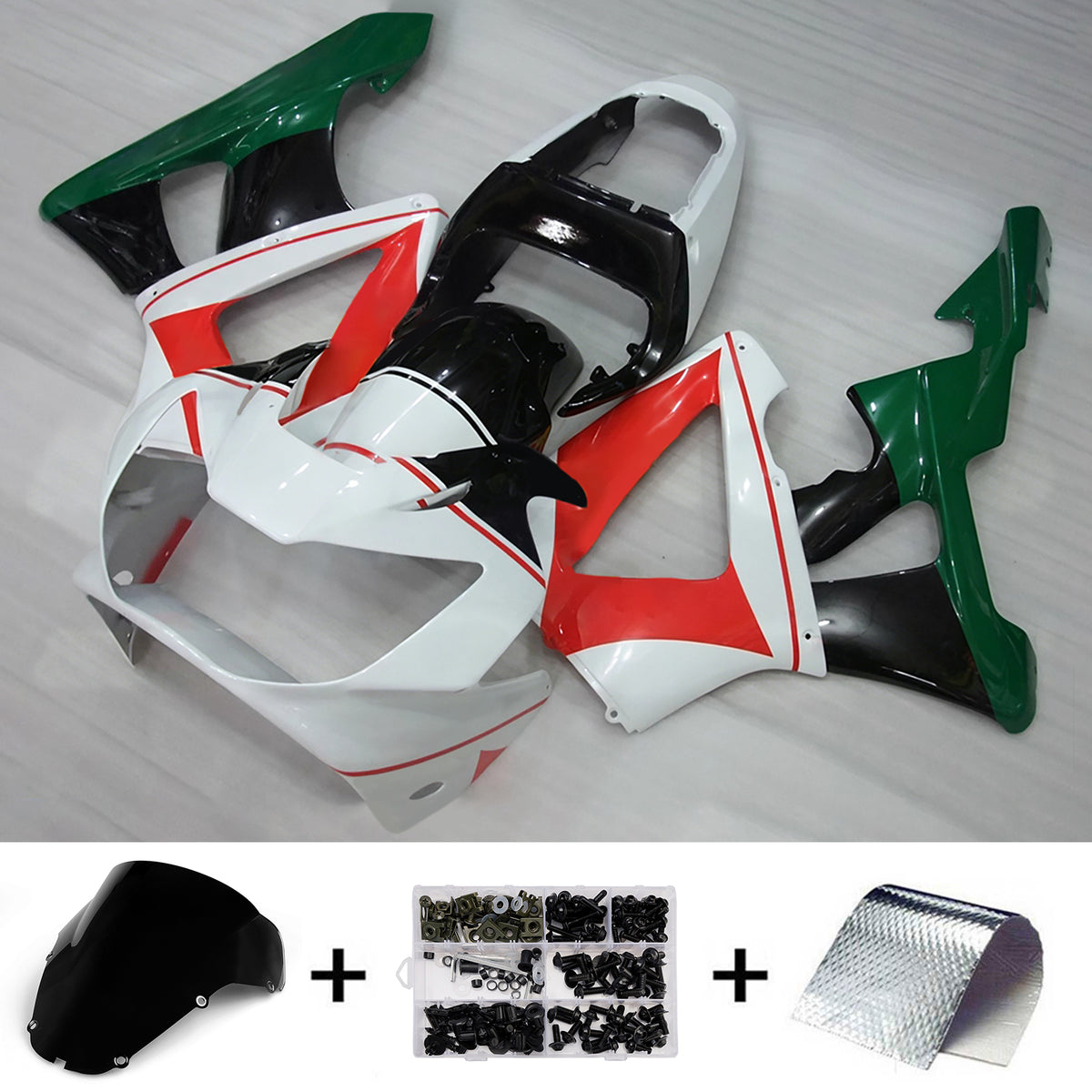 Kit carena Amotopart 2000-2001 Honda CBR929RR bianco nero rosso