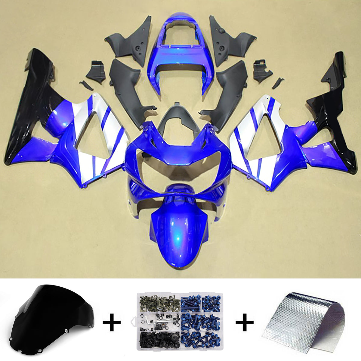 Amotopart 2000–2001 Honda CBR929RR Blaues Verkleidungsset
