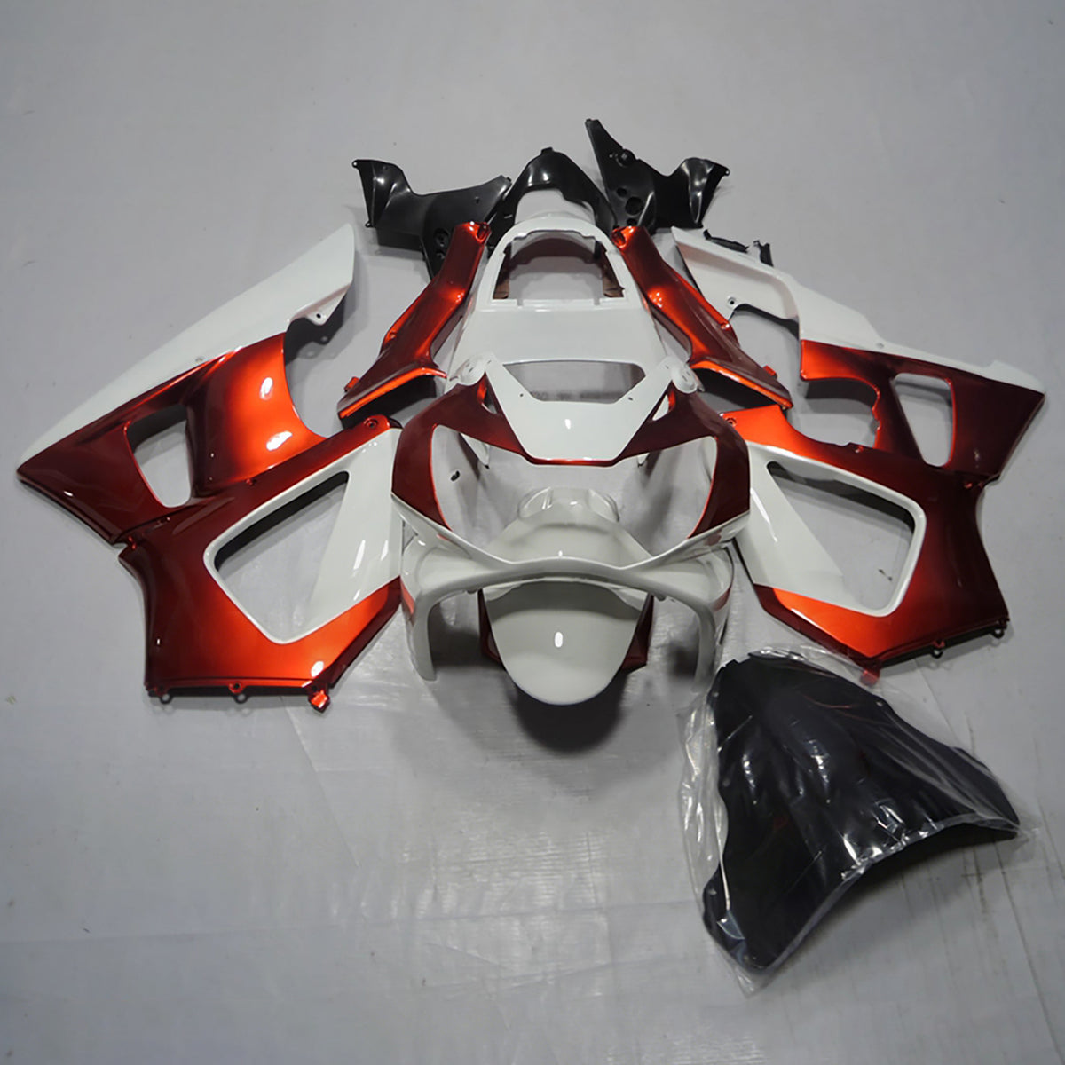 Amotopart 2000-2001 Honda CBR929RR Orange White Fairing Kit