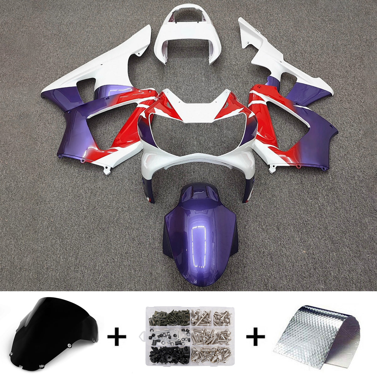 Sada kapotáže Amotopart 2000-2001 Honda CBR929RR Bílá Červená Fialová