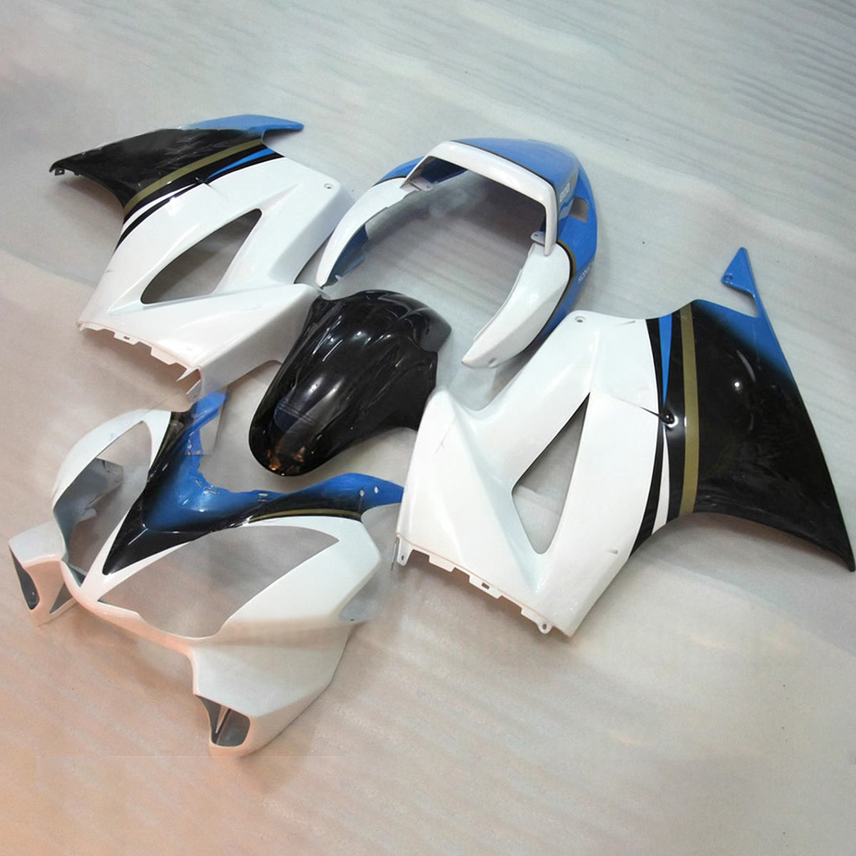 Amotopart 2002-2012 Honda VFR800 White Black Fairing Kit