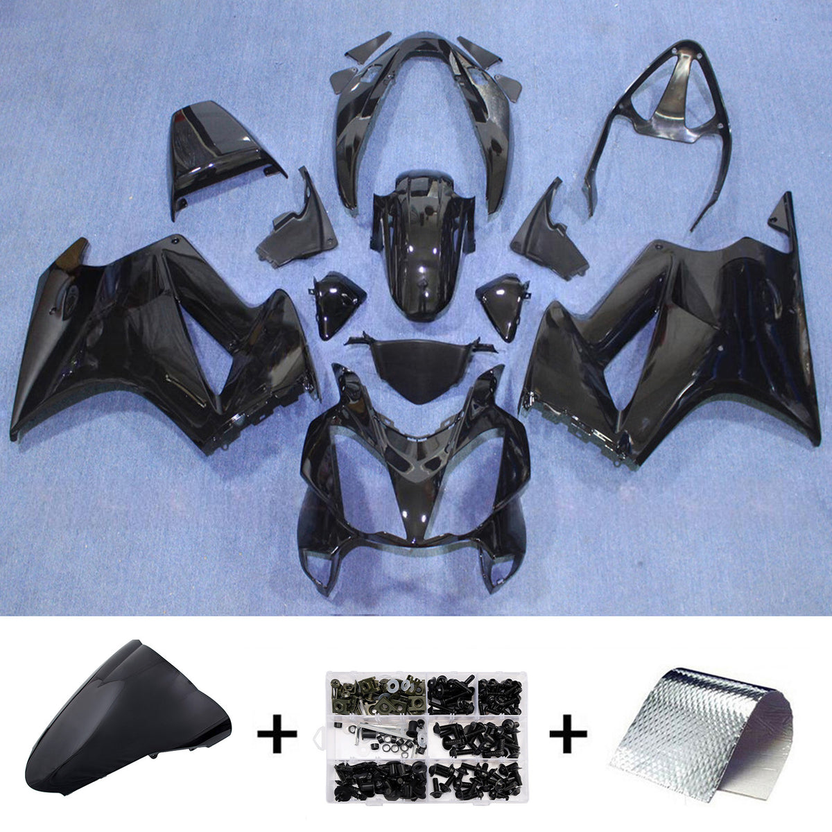 Amotopart 2002-2012 Honda VFR800 zwarte kuipset