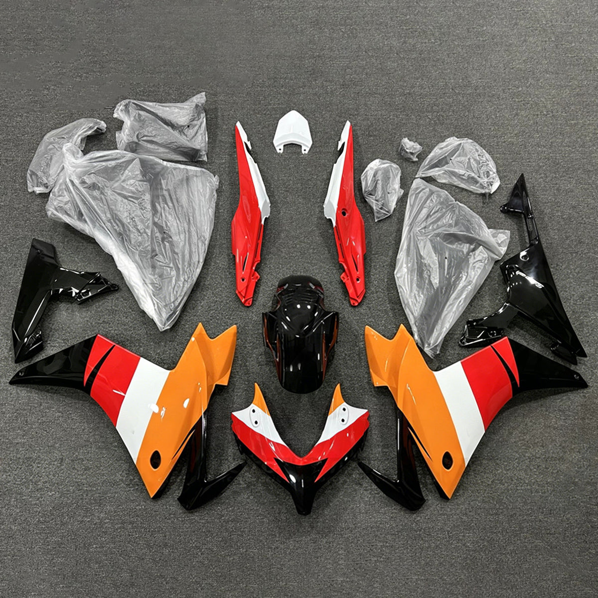 Amotopart 2013-2015 Honda CBR500R Orange Red Fairing Kit
