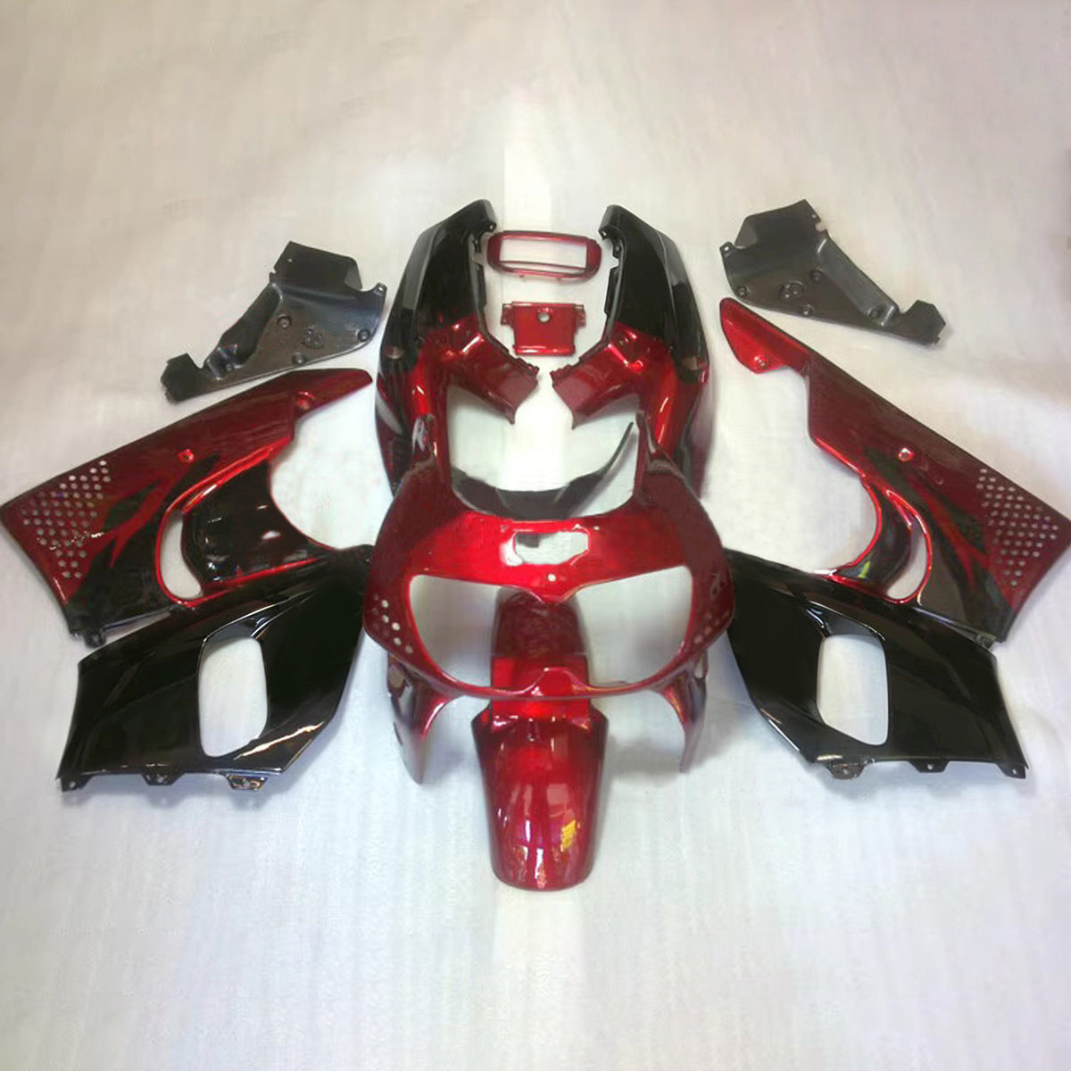 Amotopart 1992-1993 Honda CBR900RR 893 Black Red Fairing Kit
