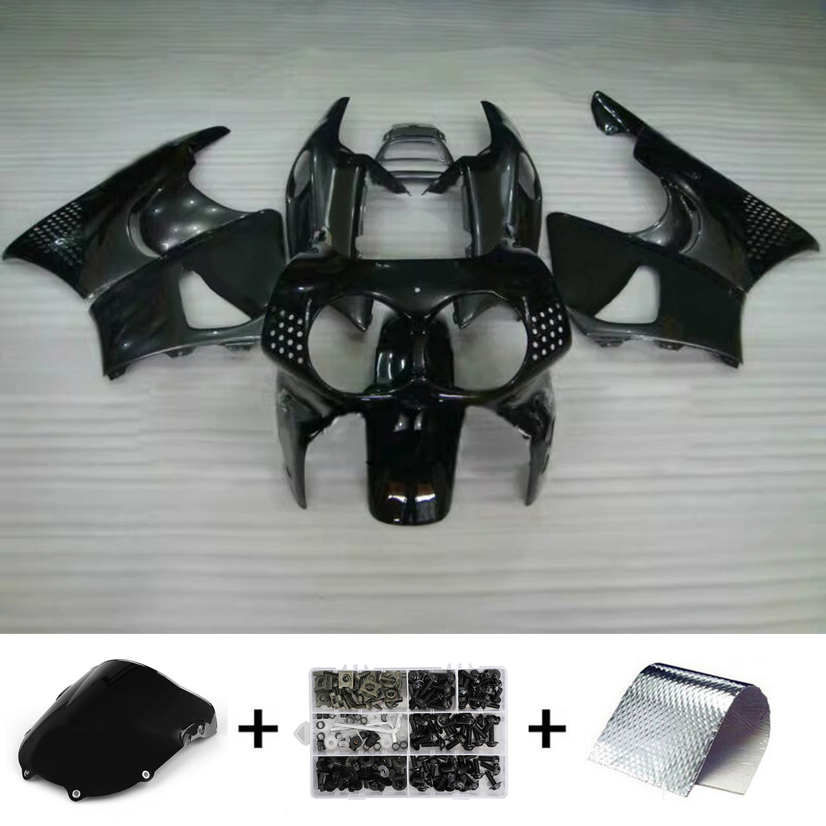 Amotopart 1992-1993 Honda CBR900RR 893 Black Fairing Kit