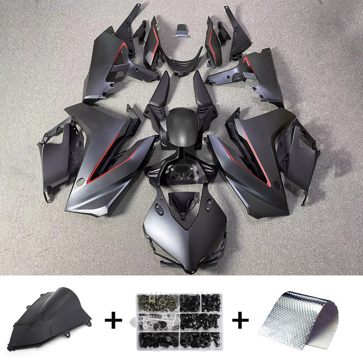 Amotopart 2024-2026 Honda CBR650R šedá černá sada kapotáže