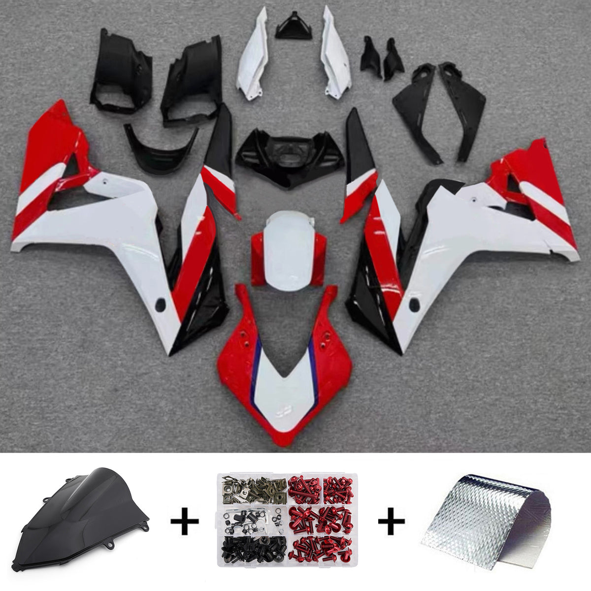 Amotopart 2024–2026 Honda CBR650R Schwarz Rot Weiß Grau Verkleidungsset
