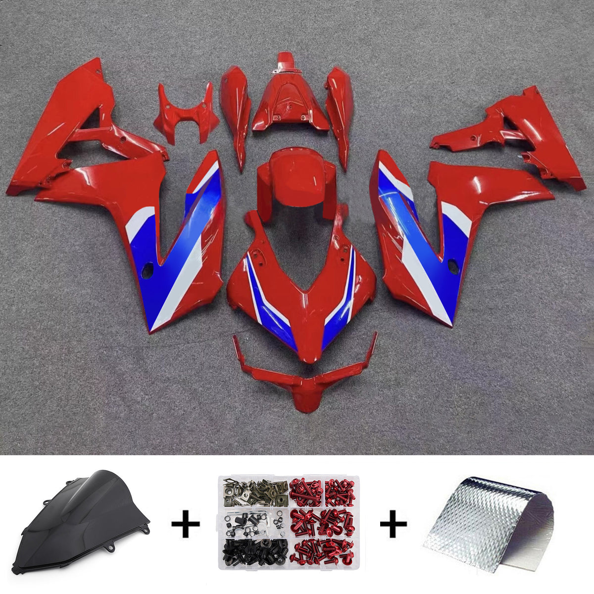 Kit carena Amotopart 2024-2026 Honda CBR650R rosso blu