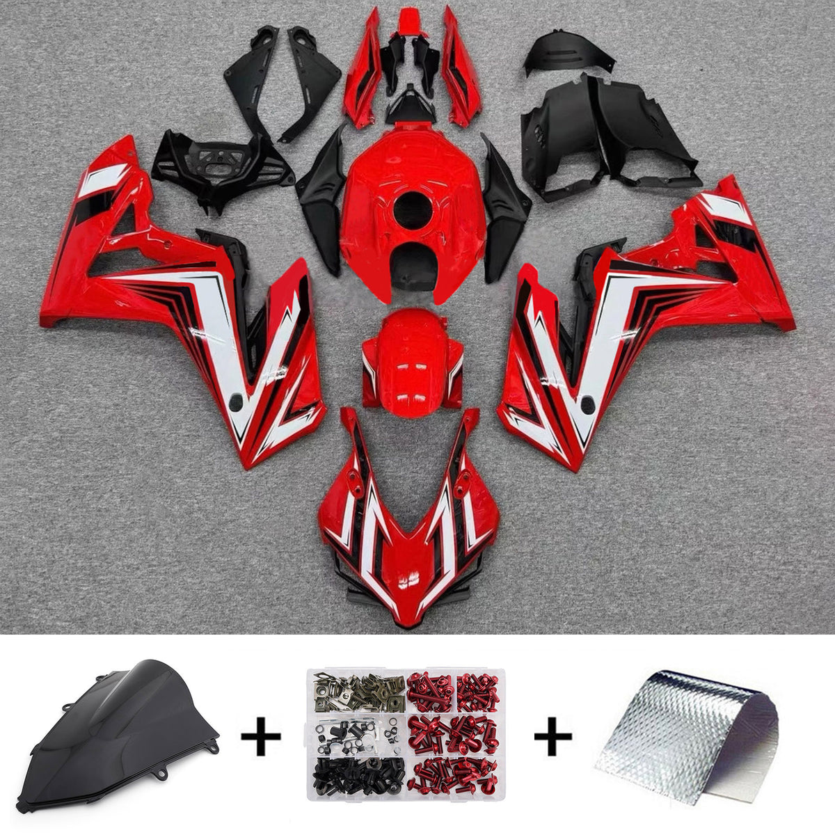 Amotopart 2024-2026 Honda CBR650R Red Black Fairing Kit