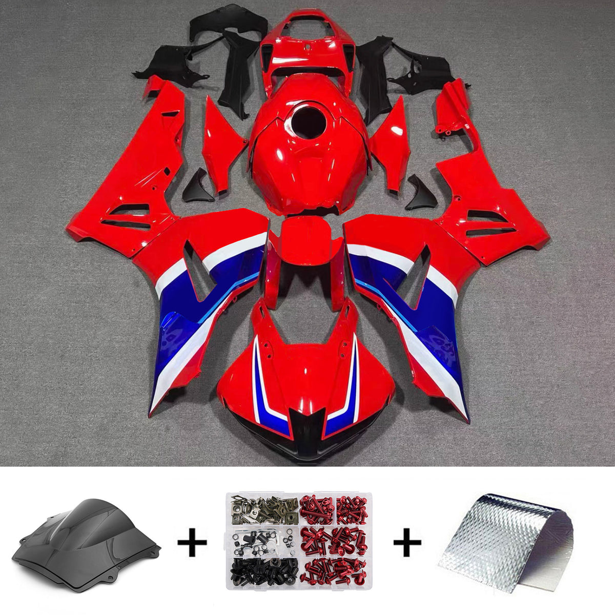 Amotopart 2024-2026 Honda CBR600 RR Red Blue Black Fairing Kit