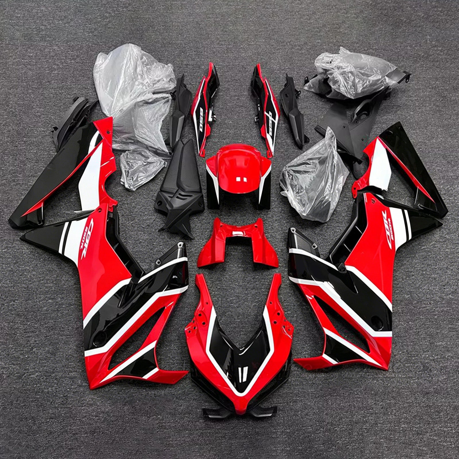 Amotopart 2019-2020 Honda CBR650R Red/Black Fairing Kit