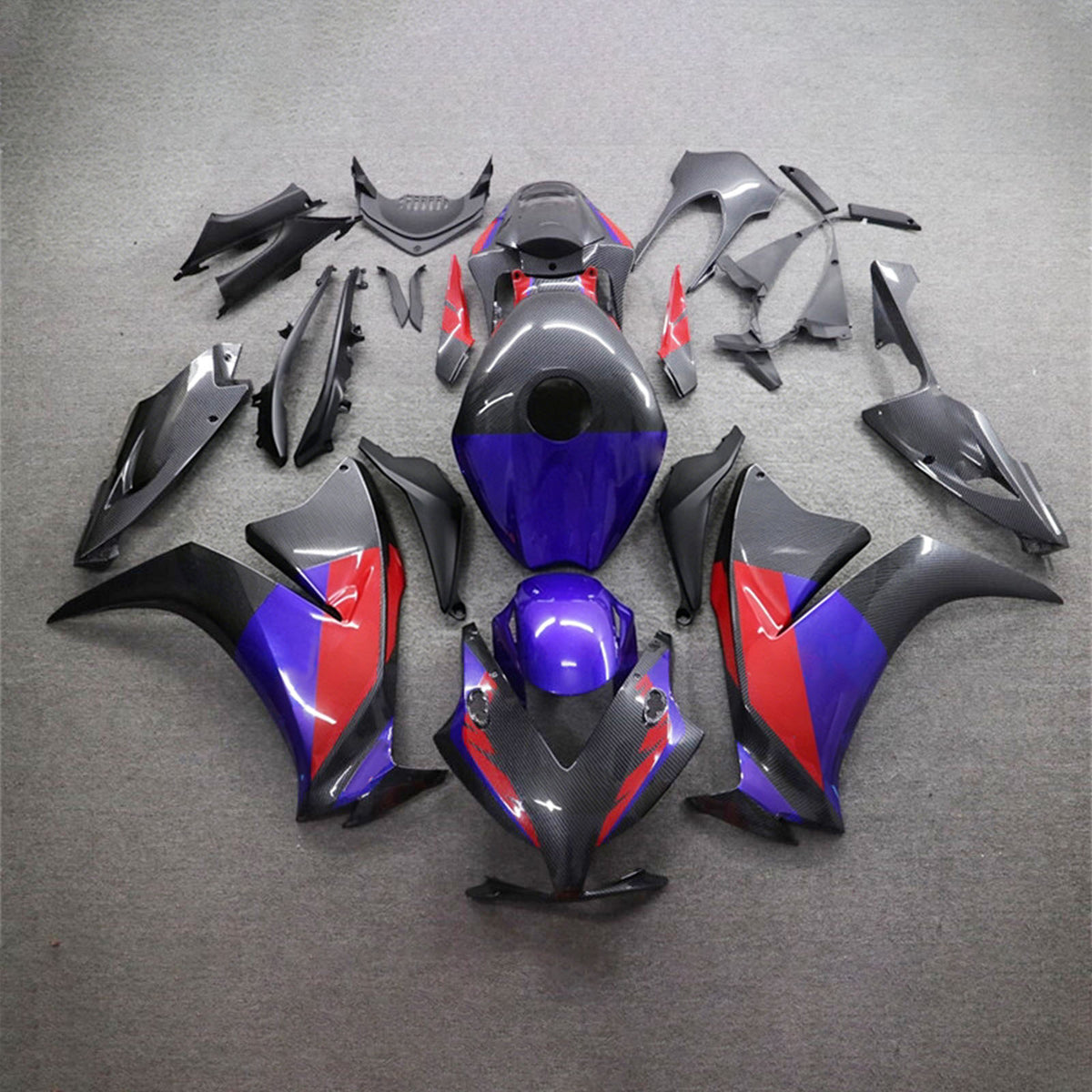 Amotopart 2012-2016 Honda CBR1000RR Carbon Fiber Pattern Fairing Kit